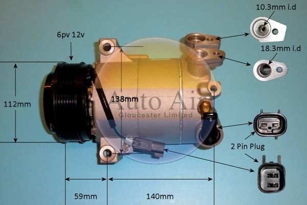 Auto Air Gloucester 14-1055p - Compressore, Climatizzatore autozon.pro