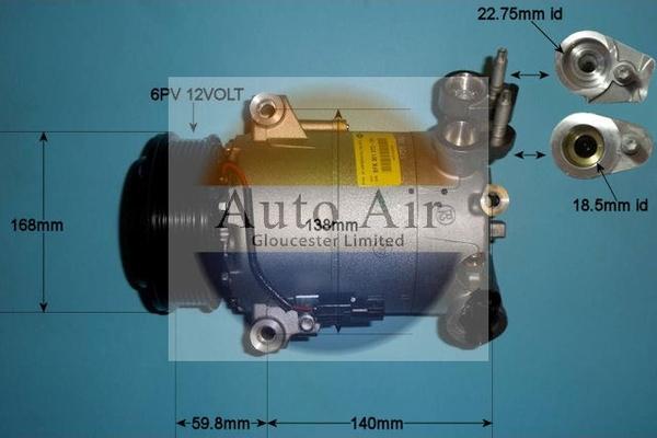 Auto Air Gloucester 14-1055 - Compressore, Climatizzatore autozon.pro