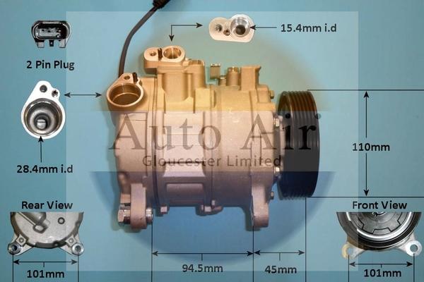 Auto Air Gloucester 141052P - Compressore, Climatizzatore autozon.pro