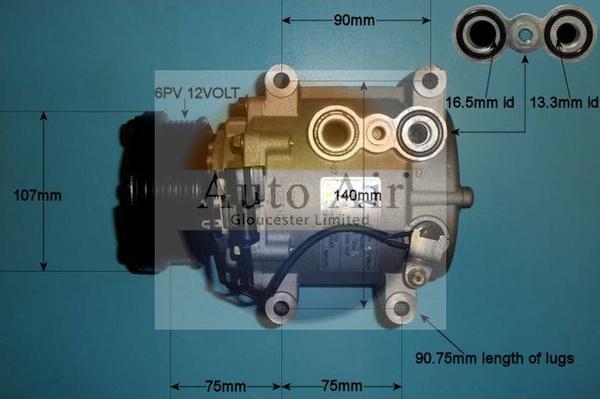 Auto Air Gloucester 14-1006P - Compressore, Climatizzatore autozon.pro