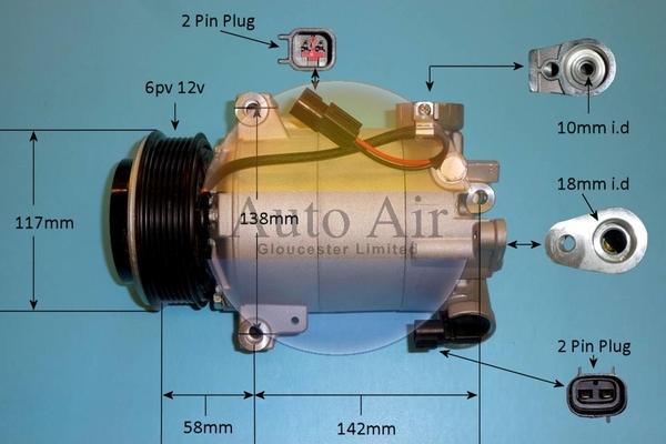 Auto Air Gloucester 14-1070P - Compressore, Climatizzatore autozon.pro