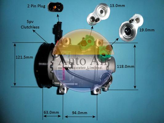 Auto Air Gloucester 14-1072 - Compressore, Climatizzatore autozon.pro