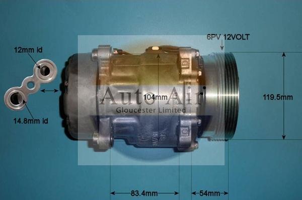 Auto Air Gloucester 14-1164 - Compressore, Climatizzatore autozon.pro