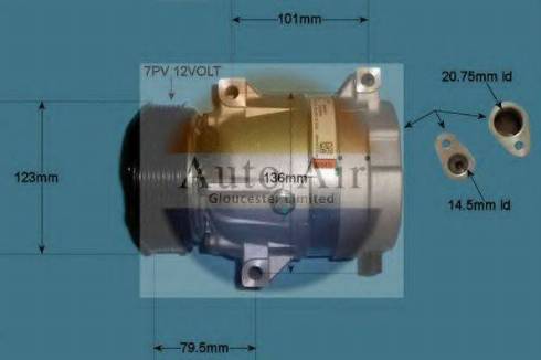 Auto Air Gloucester 14-1114 - Compressore, Climatizzatore autozon.pro