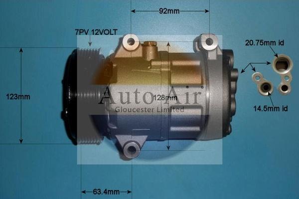 Auto Air Gloucester 14-1115P - Compressore, Climatizzatore autozon.pro