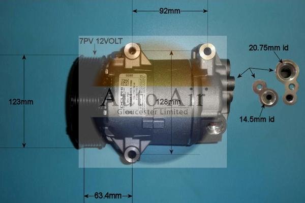 Auto Air Gloucester 14-1115 - Compressore, Climatizzatore autozon.pro