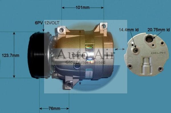 Auto Air Gloucester 14-1113 - Compressore, Climatizzatore autozon.pro