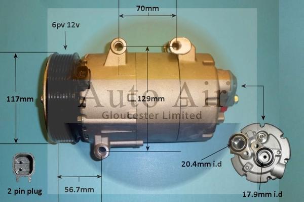 Auto Air Gloucester 14-1139P - Compressore, Climatizzatore autozon.pro