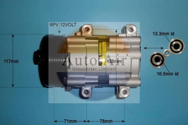 Auto Air Gloucester 14-1136P - Compressore, Climatizzatore autozon.pro