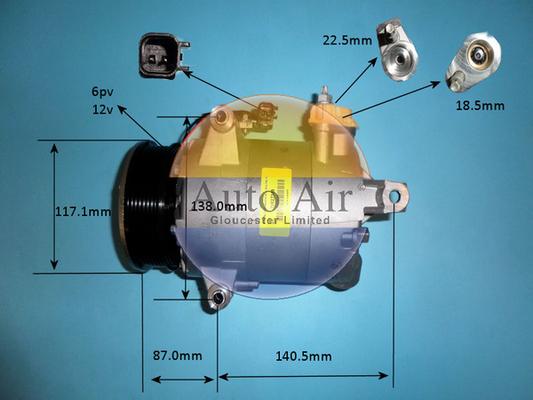 Auto Air Gloucester 14-1835 - Compressore, Climatizzatore autozon.pro