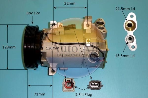 Auto Air Gloucester 14-1357P - Compressore, Climatizzatore autozon.pro