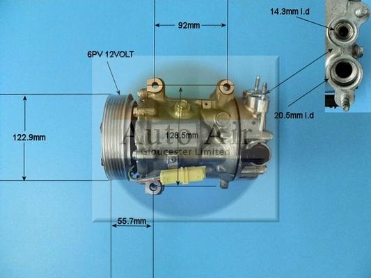 Auto Air Gloucester 14-1309P - Compressore, Climatizzatore autozon.pro