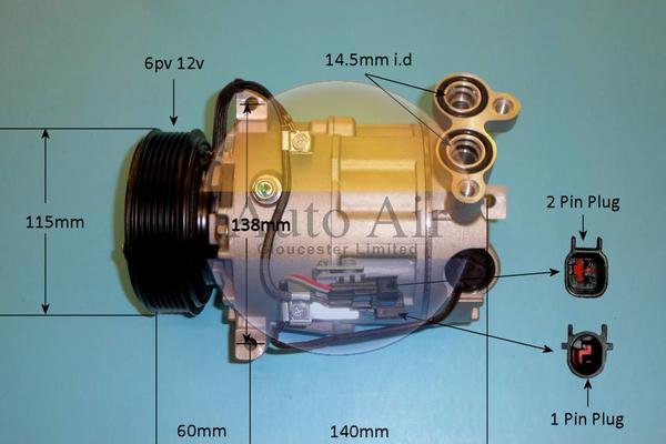 Auto Air Gloucester 14-1313p - Compressore, Climatizzatore autozon.pro