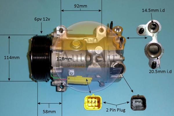 Auto Air Gloucester 14-1322P - Compressore, Climatizzatore autozon.pro