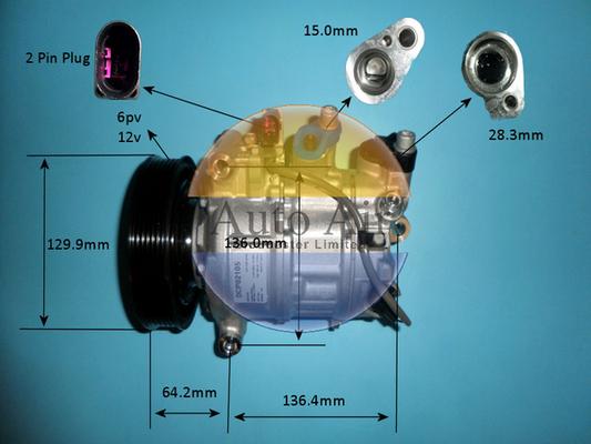 Auto Air Gloucester 14-1257P - Compressore, Climatizzatore autozon.pro