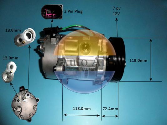 Auto Air Gloucester 14-1208P - Compressore, Climatizzatore autozon.pro