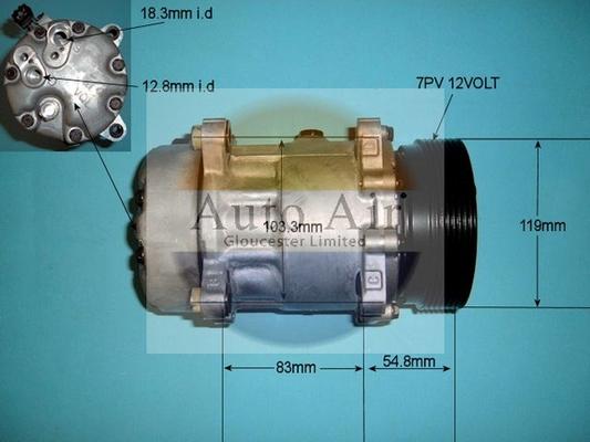 Auto Air Gloucester 14-1208 - Compressore, Climatizzatore autozon.pro