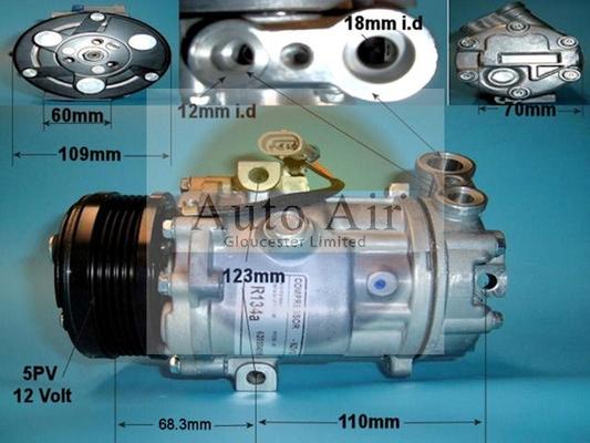 Auto Air Gloucester 14-1232P - Compressore, Climatizzatore autozon.pro