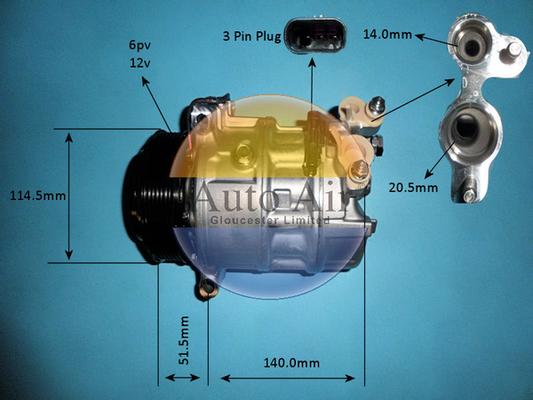 Auto Air Gloucester 14-1769 - Compressore, Climatizzatore autozon.pro