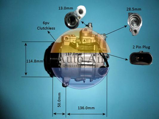 Auto Air Gloucester 14-1767P - Compressore, Climatizzatore autozon.pro