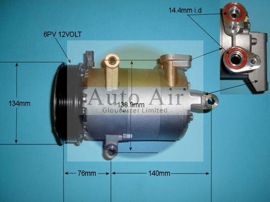 Auto Air Gloucester 14-8147 - Compressore, Climatizzatore autozon.pro