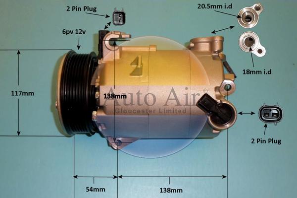 Auto Air Gloucester 14-2092p - Compressore, Climatizzatore autozon.pro