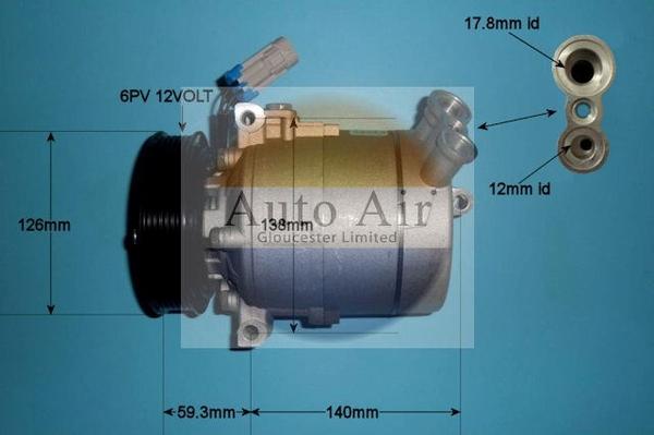 Auto Air Gloucester 14-2056P - Compressore, Climatizzatore autozon.pro