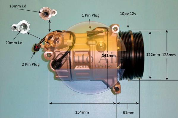 Auto Air Gloucester 14-2068P - Compressore, Climatizzatore autozon.pro