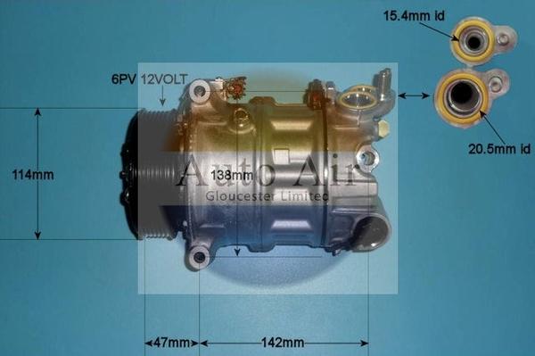 Auto Air Gloucester 14-2067 - Compressore, Climatizzatore autozon.pro