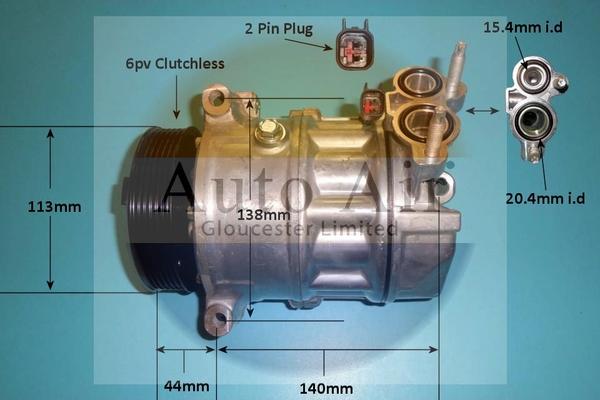 Auto Air Gloucester 14-2085P - Compressore, Climatizzatore autozon.pro