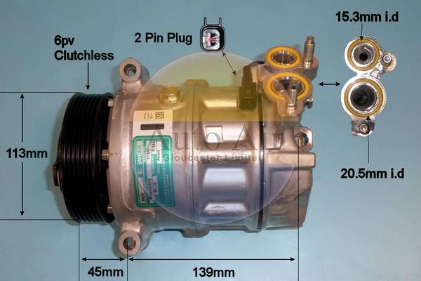 Auto Air Gloucester 14-2085 - Compressore, Climatizzatore autozon.pro