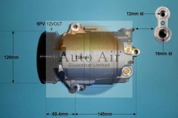 Auto Air Gloucester 14-2074P - Compressore, Climatizzatore autozon.pro