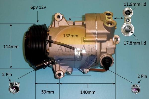 Auto Air Gloucester 14-7479P - Compressore, Climatizzatore autozon.pro