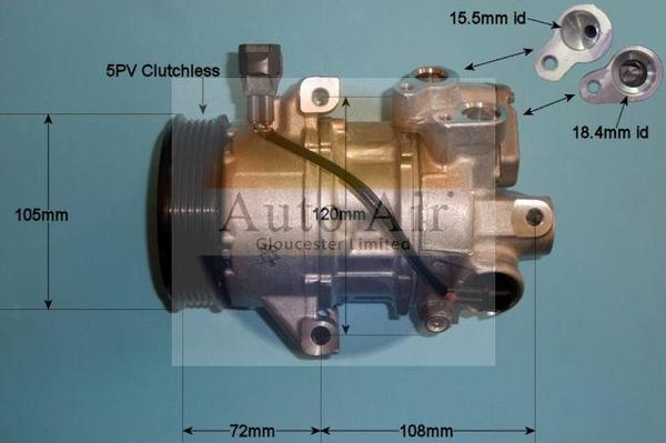 Auto Air Gloucester 14-7004 - Compressore, Climatizzatore autozon.pro