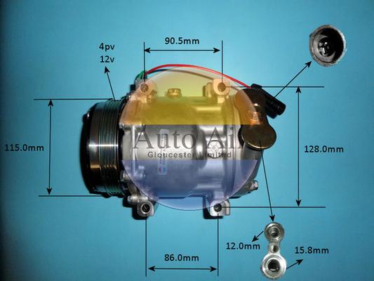 Auto Air Gloucester 14-7884P - Compressore, Climatizzatore autozon.pro