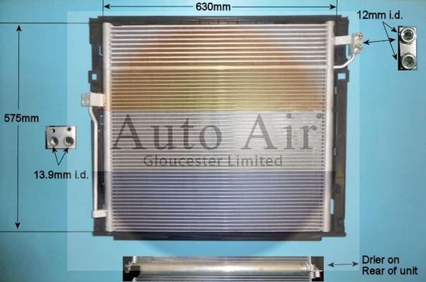 Auto Air Gloucester 16-9989 - Condensatore, Climatizzatore autozon.pro