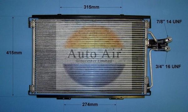 Auto Air Gloucester 16-9551 - Condensatore, Climatizzatore autozon.pro