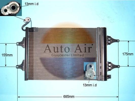 Auto Air Gloucester 16-9569 - Condensatore, Climatizzatore autozon.pro