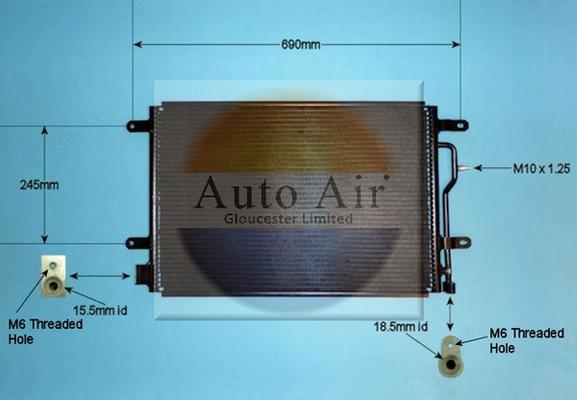 Auto Air Gloucester 16-9698 - Condensatore, Climatizzatore autozon.pro