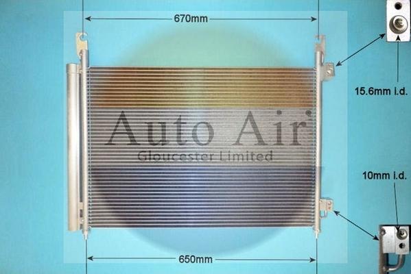 Auto Air Gloucester 16-9809A - Condensatore, Climatizzatore autozon.pro