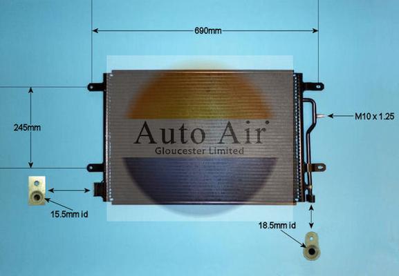 Auto Air Gloucester 16-9700 - Condensatore, Climatizzatore autozon.pro