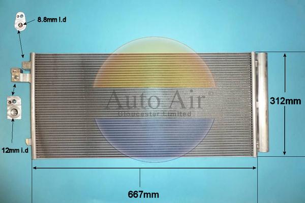 Auto Air Gloucester 16-0020 - Condensatore, Climatizzatore autozon.pro