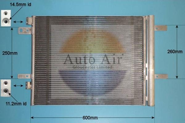 Auto Air Gloucester 16-1445 - Condensatore, Climatizzatore autozon.pro