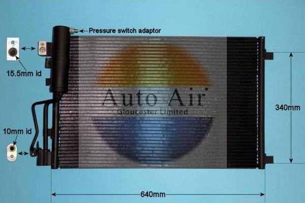 Auto Air Gloucester 16-1434 - Condensatore, Climatizzatore autozon.pro