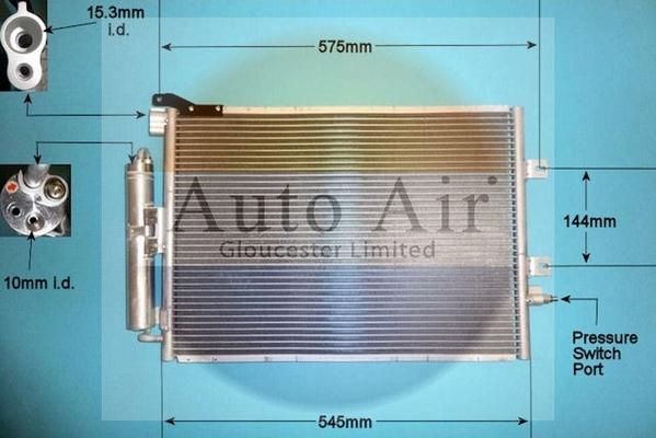 Auto Air Gloucester 16-1093A - Condensatore, Climatizzatore autozon.pro