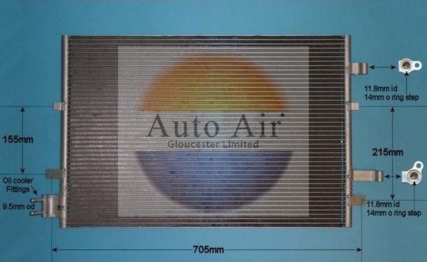 Auto Air Gloucester 16-1049 - Condensatore, Climatizzatore autozon.pro