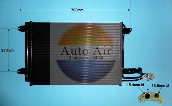 Auto Air Gloucester 16-1054A - Condensatore, Climatizzatore autozon.pro