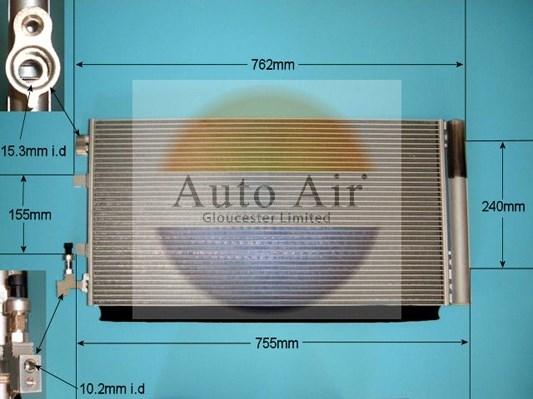 Auto Air Gloucester 16-1101A - Condensatore, Climatizzatore autozon.pro