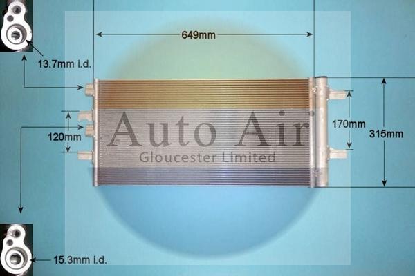 Auto Air Gloucester 16-8925 - Condensatore, Climatizzatore autozon.pro