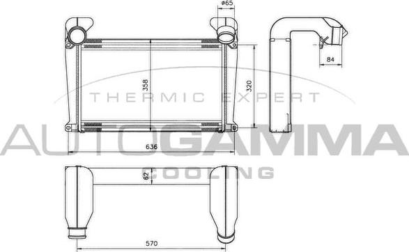 Autogamma 404464 - Intercooler autozon.pro